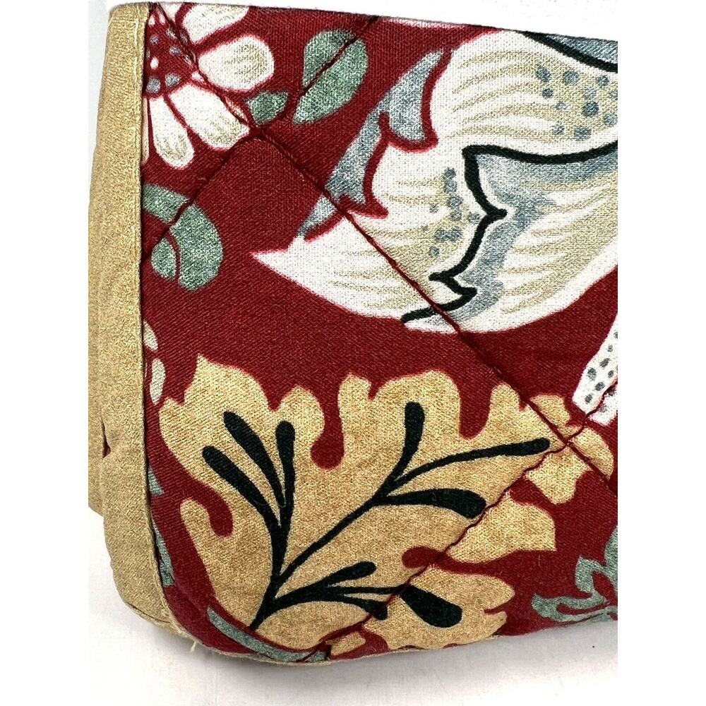 William Morris Strawberry Thief Red King Quilted Pillow Shams Set Pair Of 2 - Picture 4 of 11